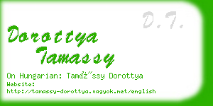 dorottya tamassy business card